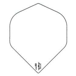 Piórka Bull's One50 White Plain – 150 Mikronów | rzucaj.pl