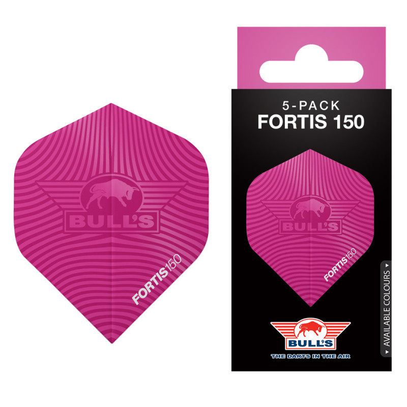 Piórka Bull's Fortis 150 Std. Pink – Trwałe | rzucaj.pl