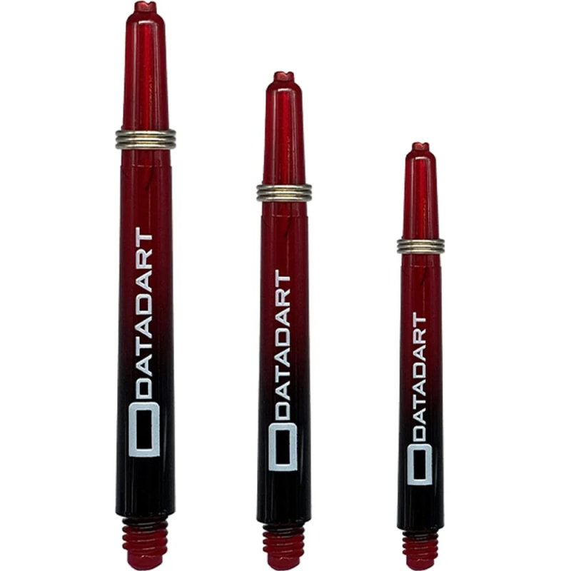 Datadart Argon Shafts - Polycarbonate Dart Stems - Black & Red - Tweenie