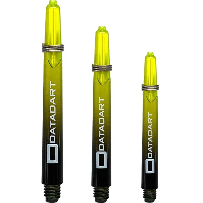 Datadart Argon Shafts - Polycarbonate Dart Stems - Black & Yellow - Tweenie