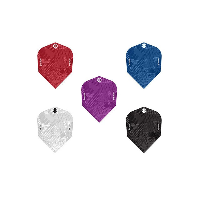 Datadart Dart Flights - Grunge - 100 Micron - No6 - Std - Red