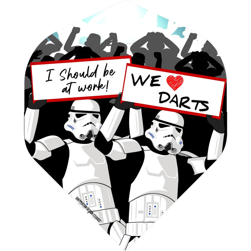 Original StormTrooper Dart Flights - Official Licensed - No2 - Std - StormTrooper - We Love Darts - Mission