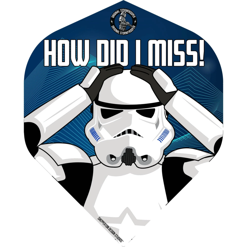 Original StormTrooper Dart Flights - Official Licensed - No2 - Std - StormTrooper - How Did I Miss - Mission