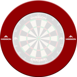 Mission Dartboard Surround - Pro - Heavy Duty - with Logo - Red - ujęcie 3