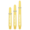 Shot Lock Dart Shafts - Durable Nylon Stems - with Shot Lock Rings - Yellow - Medium