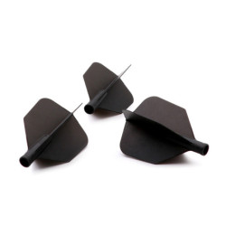 TERO AK4 Dart Flight, Big Wing Shape, Solid, Black | Podkarpacki Dart Center