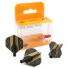 TERO AK4 Dart Flight, Standard Shape, Black & Gold Pattern, Black - CUESOUL