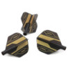 TERO AK4 Dart Flight, Standard Shape, Black & Gold Pattern, Black - CUESOUL - ujęcie 3