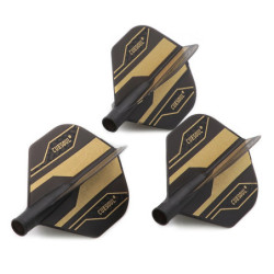 TERO AK4 Dart Flight, Standard Shape, Black & Gold Pattern, Black - CUESOUL - ujęcie 4