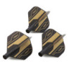 TERO AK4 Dart Flight, Standard Shape, Black & Gold Pattern, Black - CUESOUL - ujęcie 4