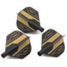 TERO AK4 Dart Flight, Standard Shape, Black & Gold Pattern, Black - CUESOUL - ujęcie 5
