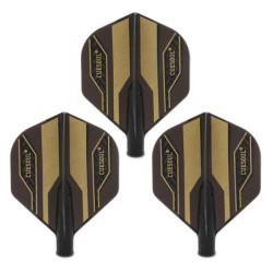 TERO AK4 Dart Flight, Standard Shape, Black & Gold Pattern, Black - CUESOUL - ujęcie 7
