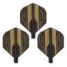 TERO AK4 Dart Flight, Standard Shape, Black & Gold Pattern, Black - CUESOUL - ujęcie 7