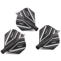 TERO AK4 Dart Flight, Standard Shape, Black & Silver | Podkarpacki Dart Center