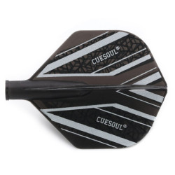 TERO AK4 Dart Flight, Standard Shape, Black & Silver | Podkarpacki Dart Center