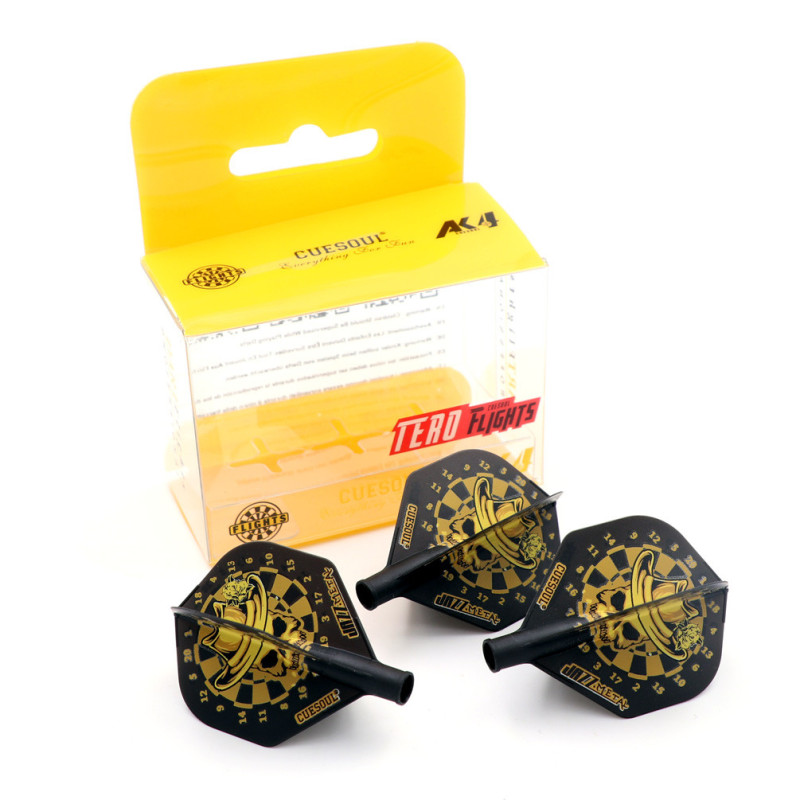 TERO AK4 Dart Flight, Standard Shape, Golden Skull, | Podkarpacki Dart Center