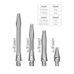 BULL'S Simplex-Shaft m-silver – szafty do darta | Podkarpacki Dart Center
