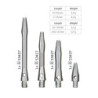 BULL'S Simplex-Shaft m-silver – szafty do darta | Podkarpacki Dart Center