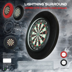 Bull's Lightning LED PU Surround Black - Bull's DE - ujęcie 3