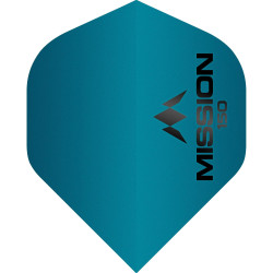 Mission Logo Dart Flights - 100 Micron - No2 - Std - Matt Blue