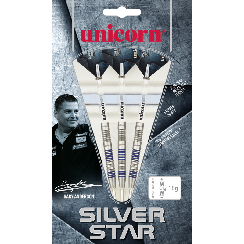 Unicorn Silverstar Gary Anderson 80% Tungs 21g - Lotki Rzutki