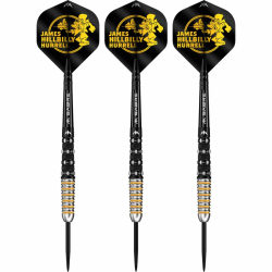 Mission James Hurrell Darts - Steel Tip - 95% Tungsten - V2 - Black PVD & Yellow - 26g - Lotki Rzutki