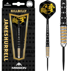 Mission James Hurrell Darts - Steel Tip - 95% Tungsten - V2 - Black PVD & Yellow - 26g - Lotki Rzutki - ujęcie 2