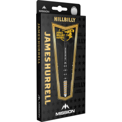 Mission James Hurrell Darts - Steel Tip - 95% Tungsten - V2 - Black PVD & Yellow - 26g - Lotki Rzutki - ujęcie 3
