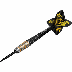 Mission James Hurrell Darts - Steel Tip - 95% Tungsten - V2 - Black PVD & Yellow - 26g - Lotki Rzutki - ujęcie 4
