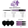 Mission James Hurrell Darts - Steel Tip - Hillbilly - Black & Purple - 90% Tungsten - Lotki Rzutki - ujęcie 5