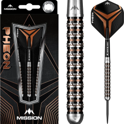 Mission Pheon Darts - Steel Tip - Electro - Black & Bronze - 90% Tungsten - Lotki Rzutki