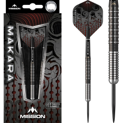 Mission Makara Darts - Steel Tip - M1 - Graphite PVD Black - 90% Tungsten - Lotki Rzutki