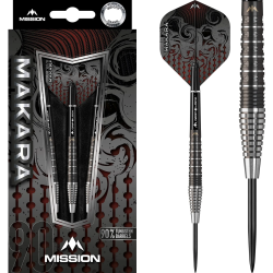 Mission Makara Darts - Steel Tip - M2 - Graphite PVD Black - 90% Tungsten - Lotki Rzutki