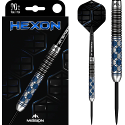 Mission Hexon Darts - Steel Tip - 90% - Blue PVD - Lotki Rzutki