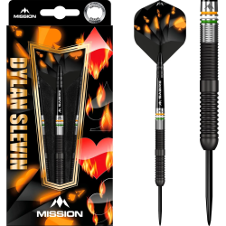Mission Dylan Slevin Darts - Steel Tip - 90% - Black Titanium - Oceans - 21g - Lotki Rzutki