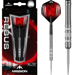 Mission Rebus Darts - Steel Tip - M4 - Rear Ring Grip - 90% Tungsten - 22g - Lotki Rzutki