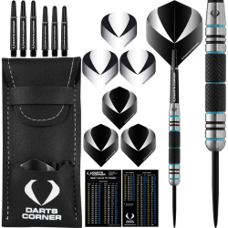 Darts Corner Marine Darts - Steel Tip - M3 - Aqua Black - 80% Tungsten - 26g - Lotki Rzutki - ujęcie 2