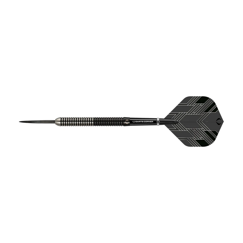 Darts Corner BlackFin Darts - Steel Tip - M1 - Straight - Black - 90% Tungsten - 22g - Lotki Rzutki