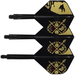 Condor AXE Dart Flights - Devon Petersen - Standard - African Warrior - Inspiration 3 - Black - Long - ujęcie 5