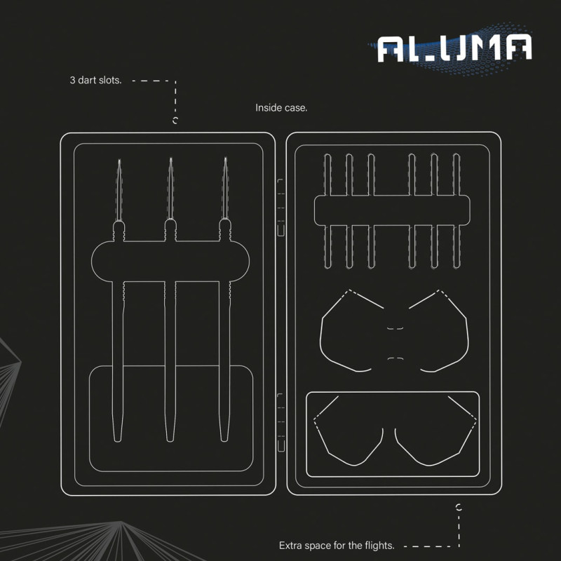 Bull's Aluma Silver Case - Etui na lotki - Bull's NL