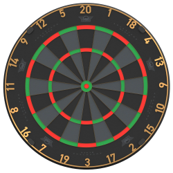 Bull's Advantage Black Professional Dartboard - Tarcze sizalowe - Bull's NL